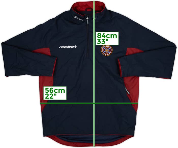 2002-03 Hearts Reebok 1/4 Zip Track Jacket - 8/10 - (XS)