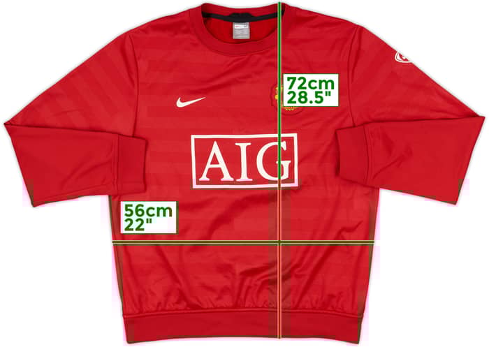 2009-10 Manchester United Nike Sweat Top - 9/10 - (M)