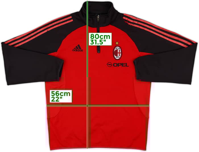 2002-03 AC Milan adidas 1/4 Zip Drill Top - 5/10 - (L)
