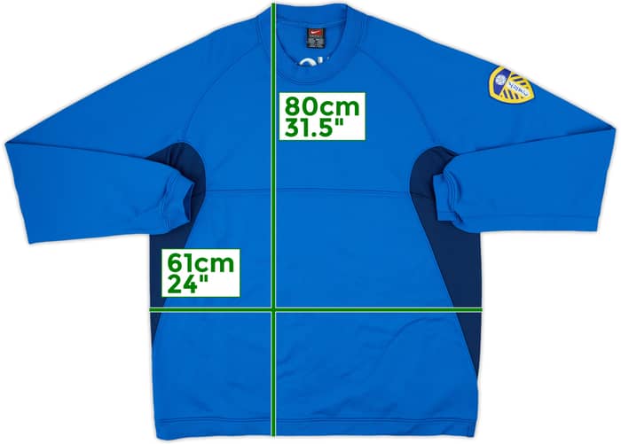 2000-01 Leeds United Nike Sweat Top - 10/10 - (XL)