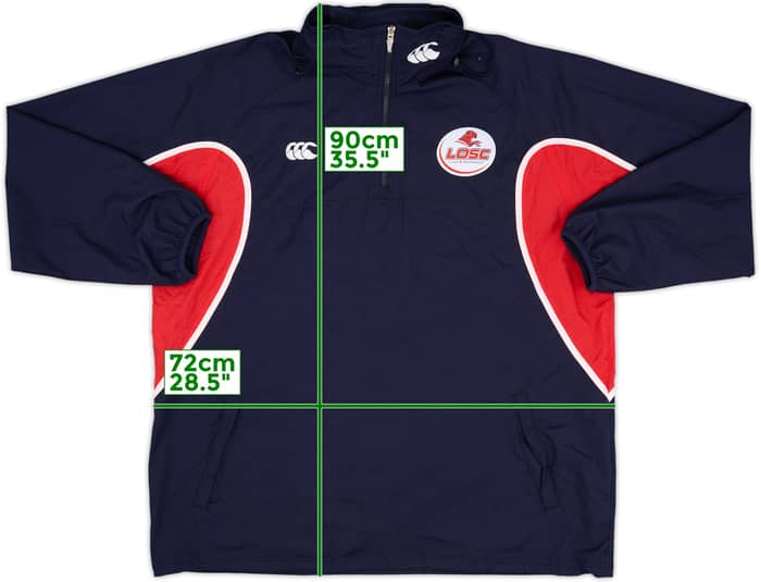 2008-10 Lille Canterbury 1/4 Zip Hooded Rain Jacket - 8/10 - (XXL)