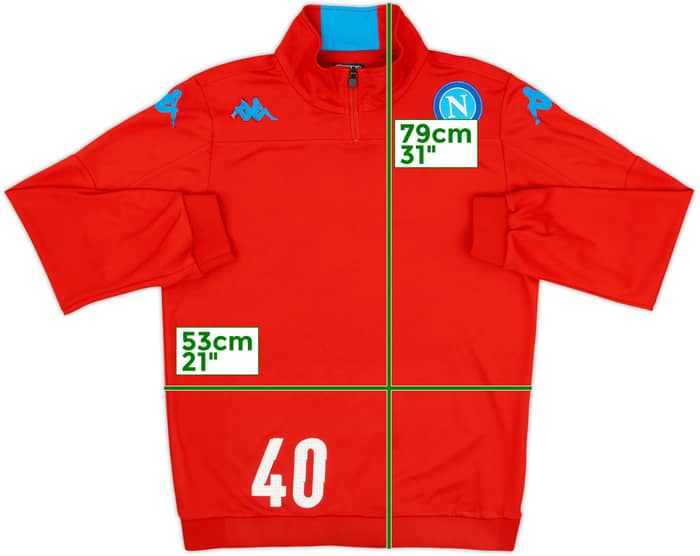 2015-16 Napoli Kappa Player Issue 1/4 Zip Drill Top #40 - 5/10 - (L)