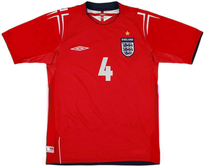 2004-06 England Away Shirt Gerrard #4 - 8/10 - (S)