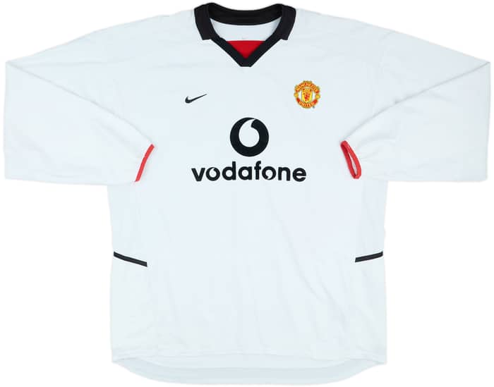 2002-03 Manchester United Away L/S Shirt Beckham #7 - 8/10 - (XXL)