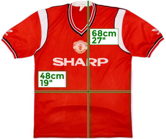 1984-86 Manchester United Home Shirt #4 (Moses) - 8/10 - (L)