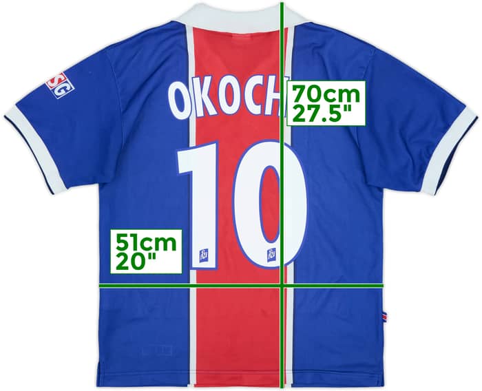 1998-99 Paris Saint-Germain Home Shirt Okocha #10 - 8/10 - (S)