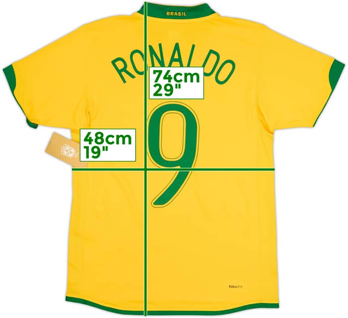 2006-08 Brazil Home Shirt Ronaldo #9 (S)