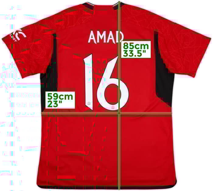 2023-24 Manchester United Home Shirt Amad #16 - 10/10 - (XL)