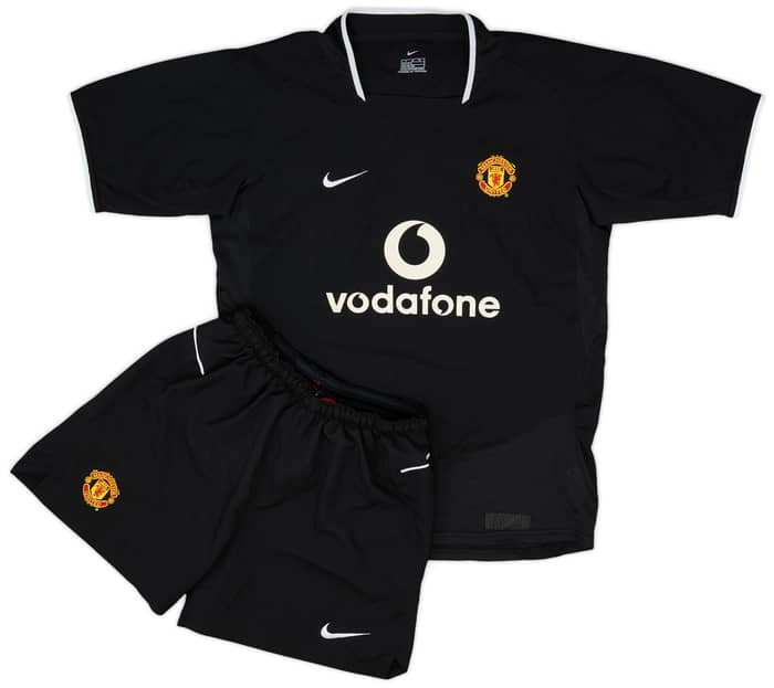 2003-05 Manchester United Away Shirt and Shorts - 8/10 - (L.Boys)