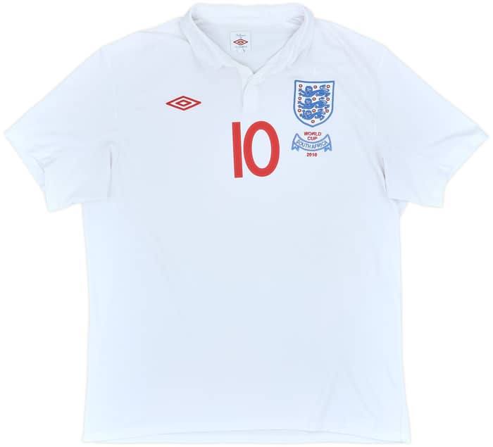 2009-10 England Home Shirt Rooney #10 - 7/10 - (XXL)