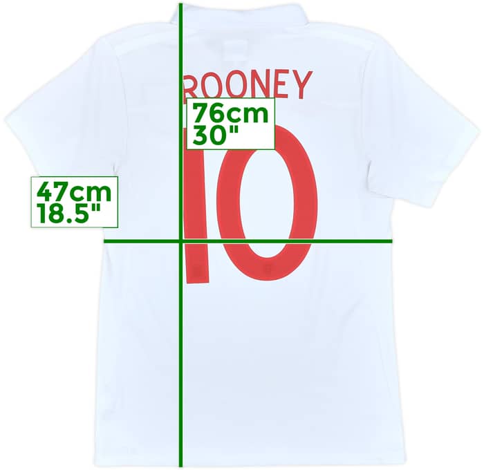 2009-10 England Home Shirt Rooney #10 - 7/10 - (M)