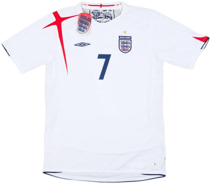 2005-07 England Home Shirt Beckham #7 (XL.Boys)