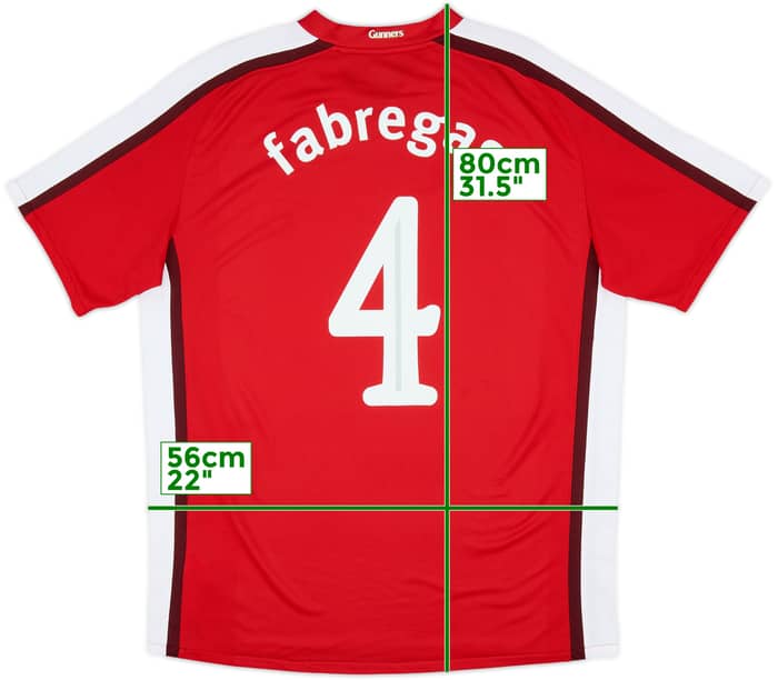 2008-10 Arsenal Home Shirt Fabregas #4 - 6/10 - (L)