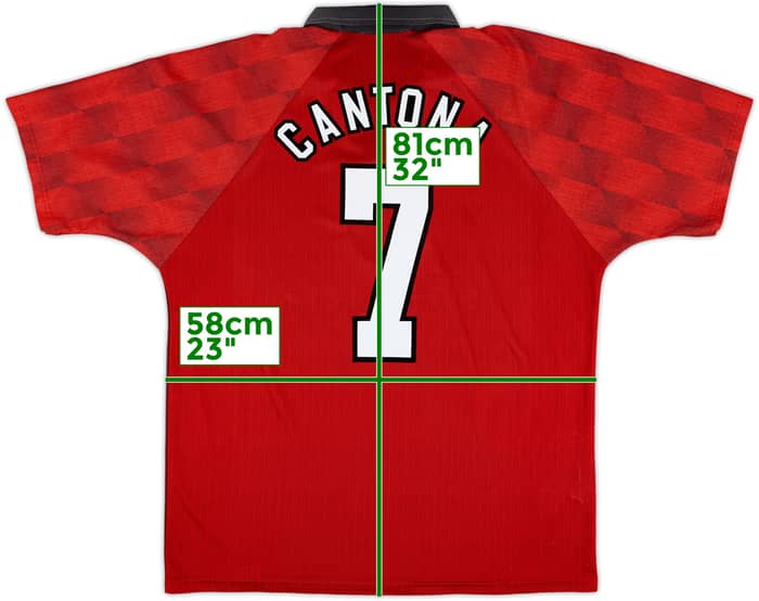 1996-98 Manchester United Home Shirt Cantona #7 - 6/10 - (XL)