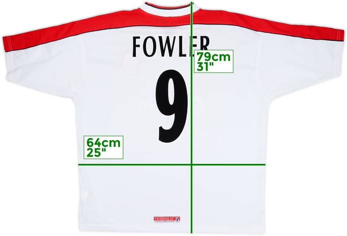 1998-99 Liverpool Away Shirt Fowler #9 - 5/10 - (XL)