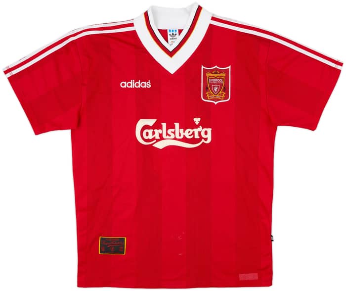 1995-96 Liverpool Home Shirt Rush #9 - 8/10 - (XL)