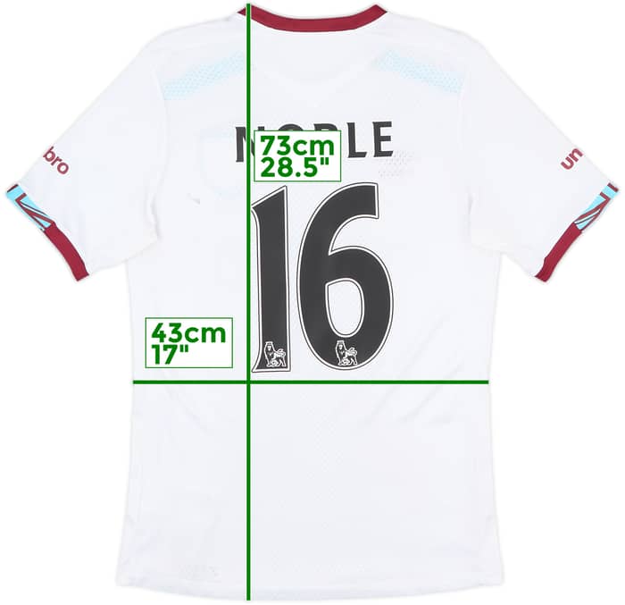 2016-17 West Ham Away Shirt Noble #16 - 7/10 - (S)