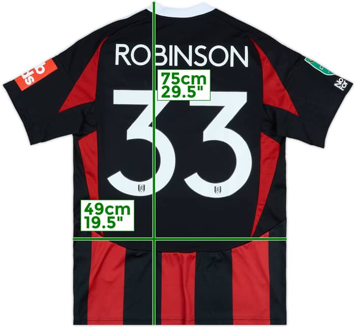 2024-25 Fulham Match Issue Carabao Cup Away Shirt Robinson #33