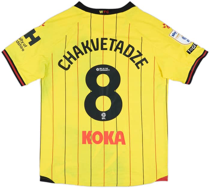 2024-25 Watford Match Issue Home Shirt Chakvetadze #8