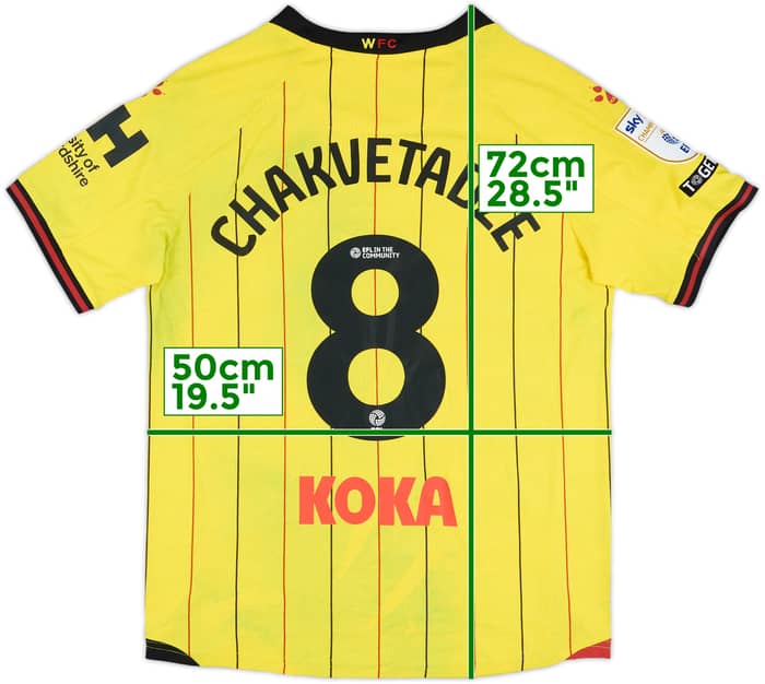 2024-25 Watford Match Issue Home Shirt Chakvetadze #8