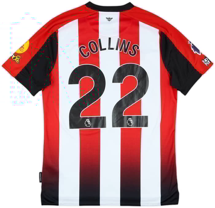 2024-25 Brentford Match Issue Home Shirt Collins #22