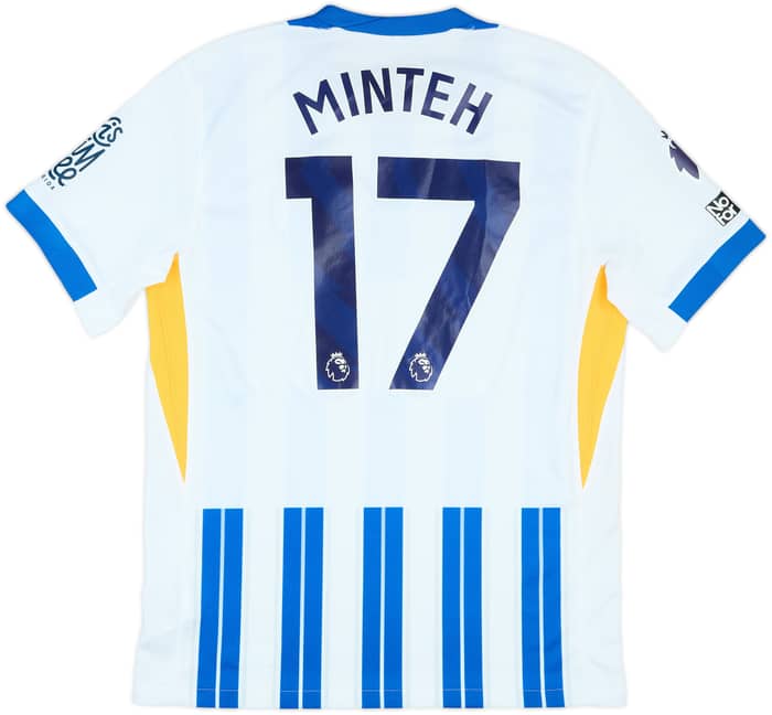 2024-25 Brighton Match Worn Home Shirt Minteh #17