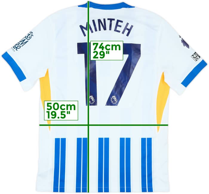 2024-25 Brighton Match Worn Home Shirt Minteh #17