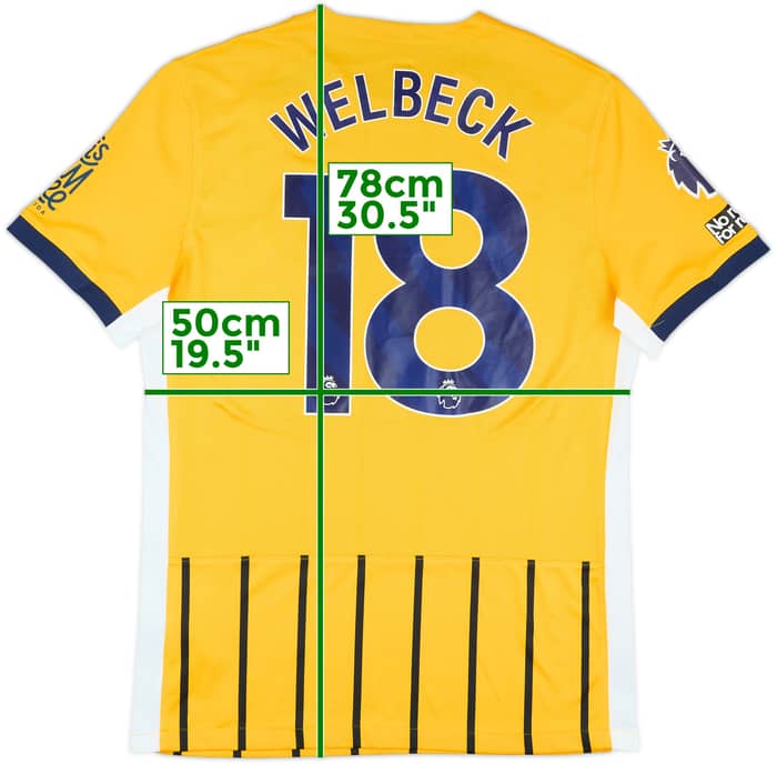 2024-25 Brighton Match Issue Away Shirt Welbeck #18