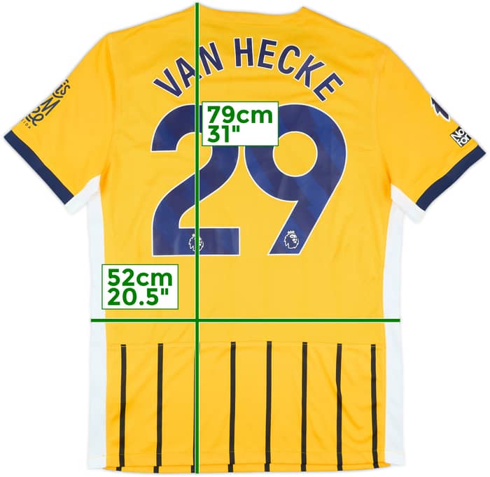2024-25 Brighton Match Issue Away Shirt van Hecke #29