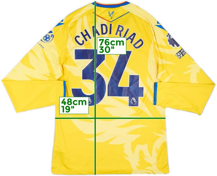 2024-25 Crystal Palace Match Issue Away L/S Shirt Chadi Riad #34