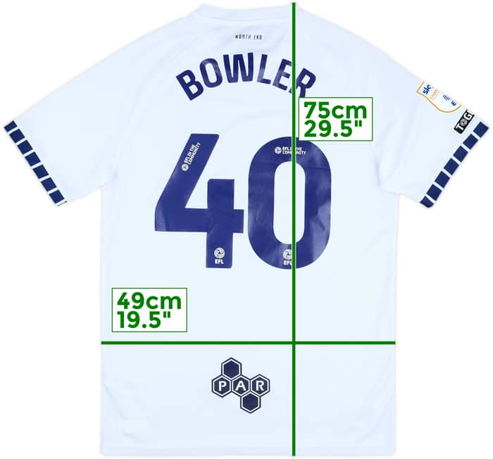 2024-25 Preston North End Match Issue Home Shirt Bowler #40