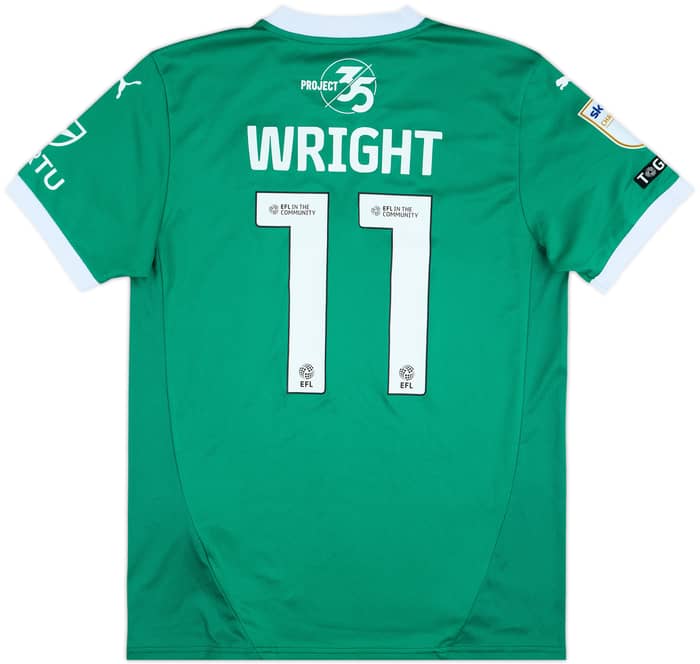 2024-25 Plymouth Match Issue Home Shirt Wright #11