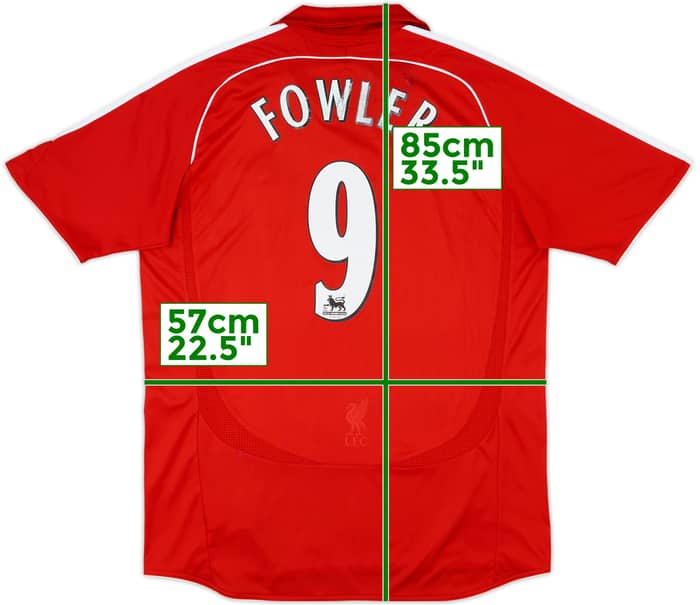2006-08 Liverpool Home Shirt Fowler #9 - 5/10 - (L)