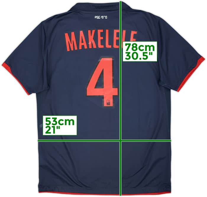 Camiseta de visitante del Paris Saint-Germain 2010-11 Makelele #4 - 6/10 - (L)