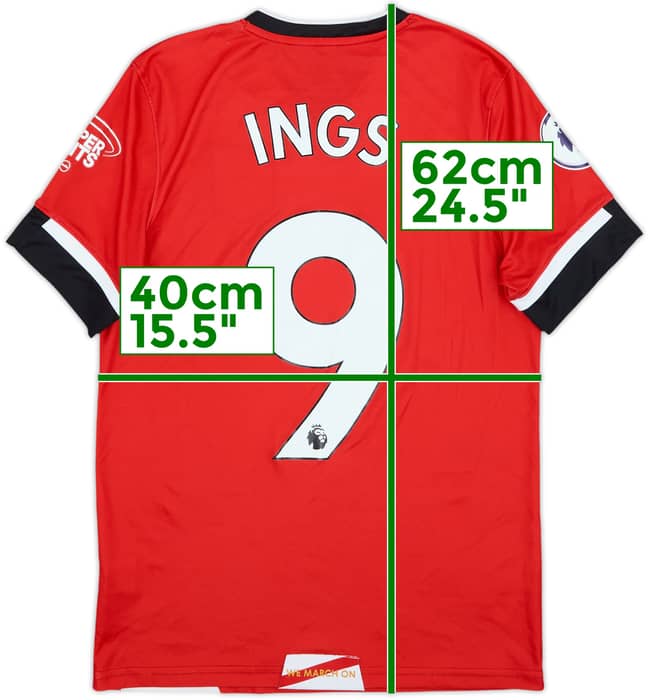 2020-21 Southampton Home Shirt Ings #9 - 4/10 - (L.Boys)
