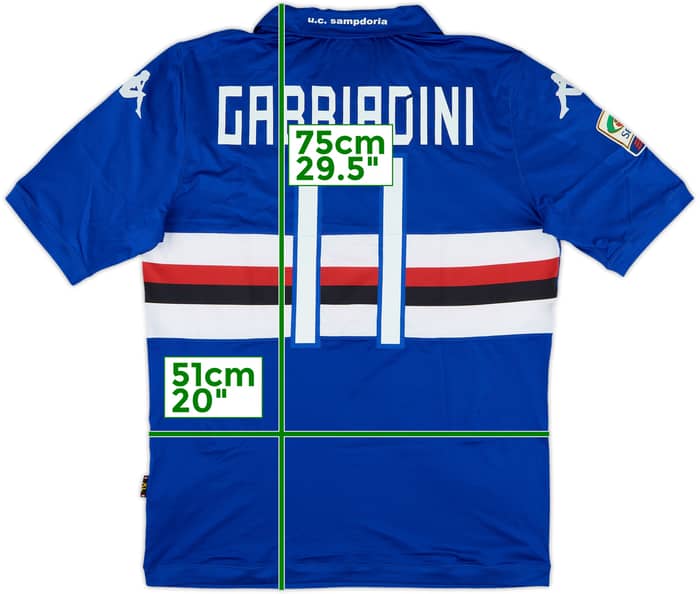 2013-14 Sampdoria Home Shirt Gabbiadini #11 - 6/10 - (XL)