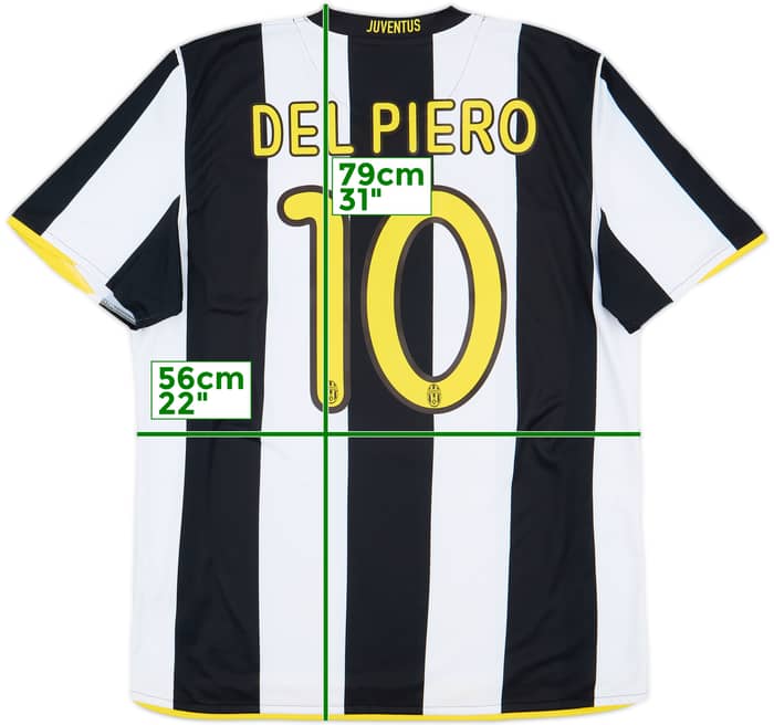 2008-09 Juventus Home Shirt Del Piero #10 - 8/10 - (L)