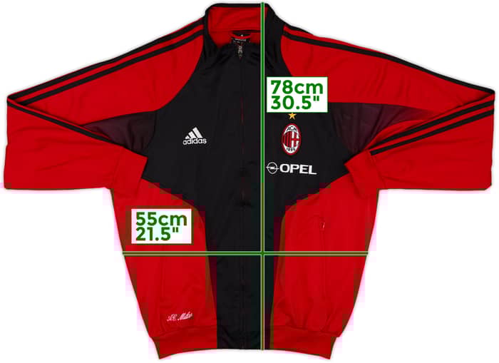 2004-05 AC Milan adidas Track Jacket - 9/10 - (L)