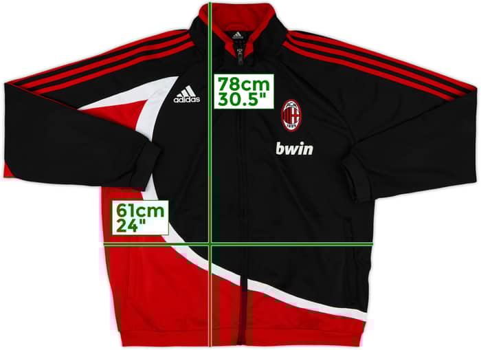 2007-08 AC Milan adidas Track Jacket - 8/10 - (L)
