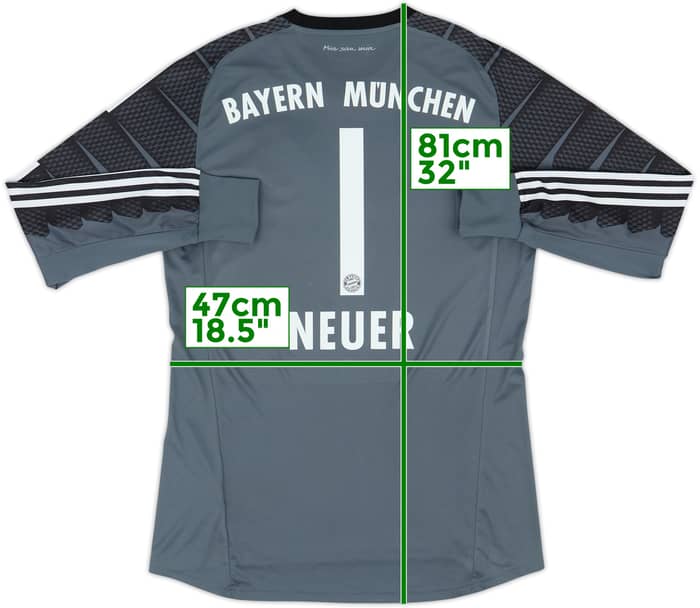 2014-15 Bayern Munich GK Shirt Neuer #1 - 8/10 - (M)