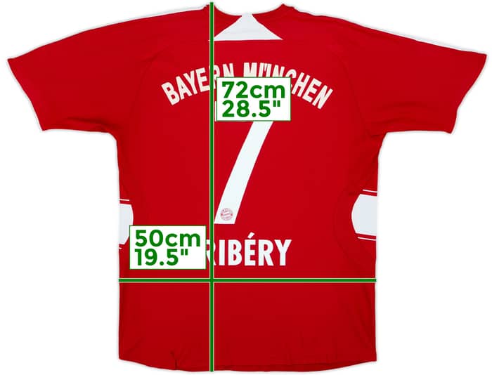2008-09 Bayern Munich Home Shirt Ribery #7 - 6/10 - (XL.Boys)