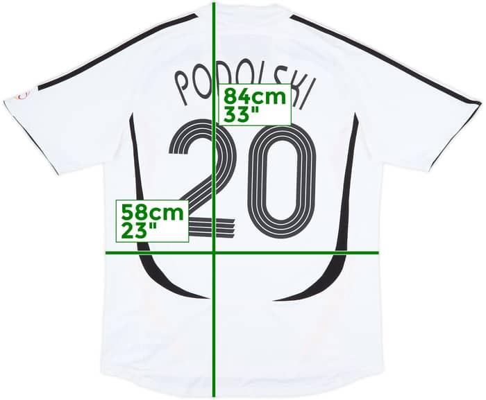 2005-07 Germany Home Shirt Podolski #20 - 7/10 - (XL)