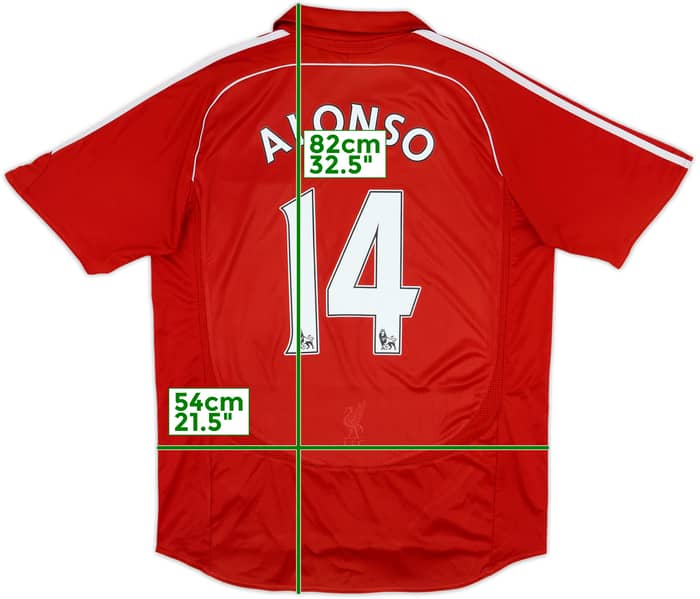 2006-08 Liverpool Home Shirt Alonso #14 - 6/10 - (L)