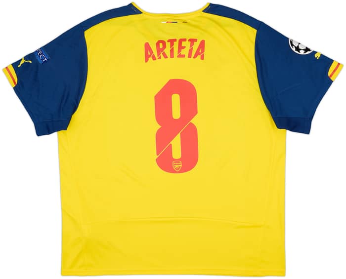 2014-15 Arsenal Away Shirt Arteta #8 - 7/10 - (XXL)