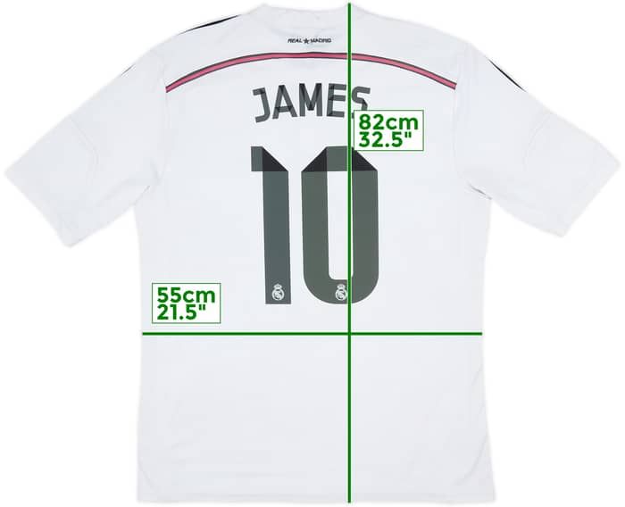 2014-15 Real Madrid Home Shirt James #10 - 6/10 - (XL)