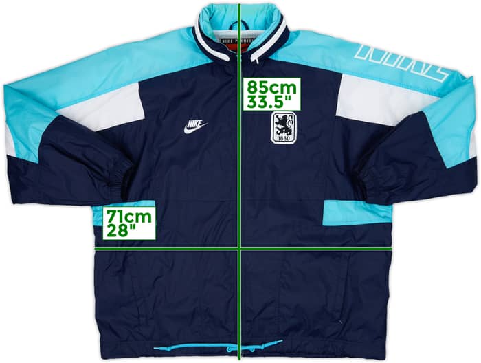 1996-97 1860 Munich Nike Hooded Rain Jacket - 8/10 - (XL)