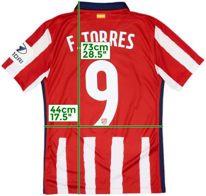 2016-17 Atletico Madrid Home Shirt F.Torres #9 - 7/10 - (S)