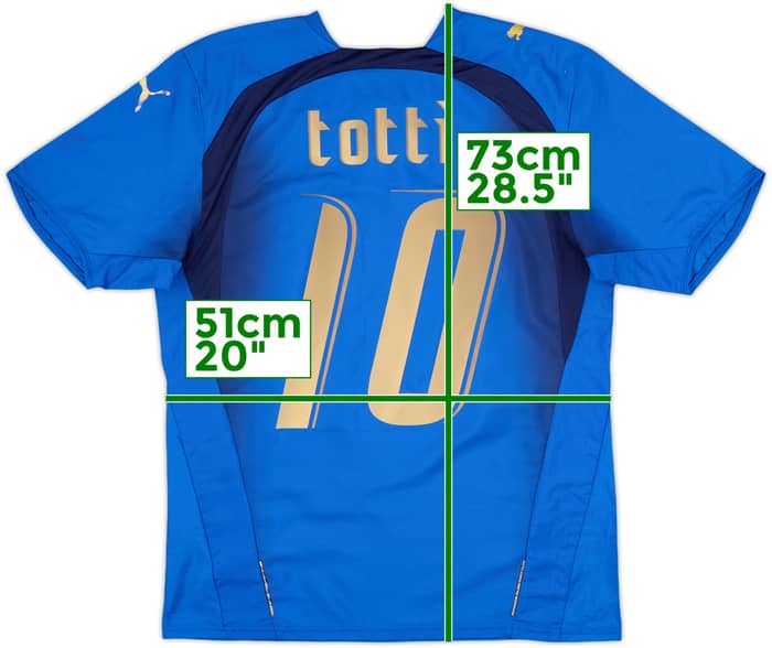 2006 Italy Home Shirt Totti #10 - 6/10 - (M)
