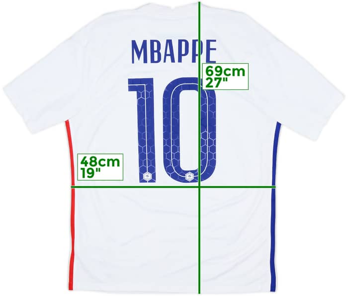 2020-21 France Away Shirt Mbappe #10 - 8/10 - (M)