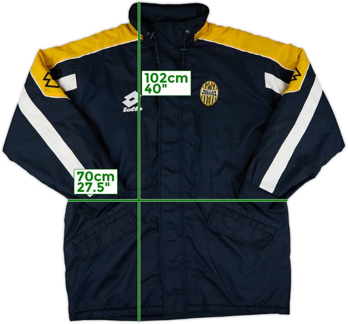 2000-01 Hellas Verona Lotto Padded Bench Coat - 8/10 - (XXL)